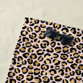 Blush roze Gold Black leopard-printer Strandlaken (In situ)