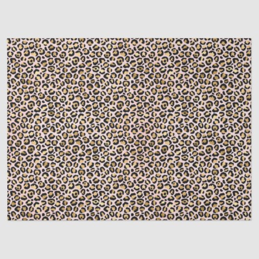Blush roze Gold Black leopard-printer Tissuepapier (Voorkant)