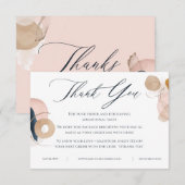 Blush roze & Gold Business - Hartelijk dank voor u Kaart (Voorkant / Achterkant)