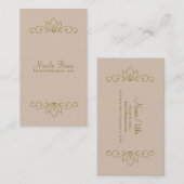 Blush roze & Gold Elegant Chic Custom Glam Visitekaartje (Voorkant / Achterkant)