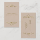 Blush Roze & Gold Elegant Chic Verwijs een vriends Aanbevelingskaartje (Voorkant / Achterkant)
