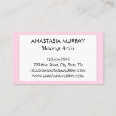 Blush Roze & Gold Glitter Colorful White Monogram Visitekaartje (Achterkant)