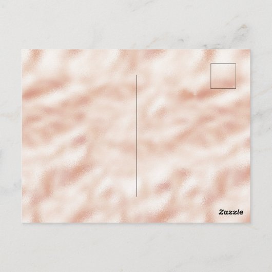 Blush roze Gold Glitter Heart Leopard Print Briefkaart (Achterkant)