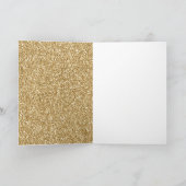 Blush roze Gold Glitter Heart Leopard Print Kaart (Binnen)