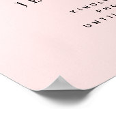 Blush roze Gold Glitter Unplugged Weduwverwelking Poster (Hoek)