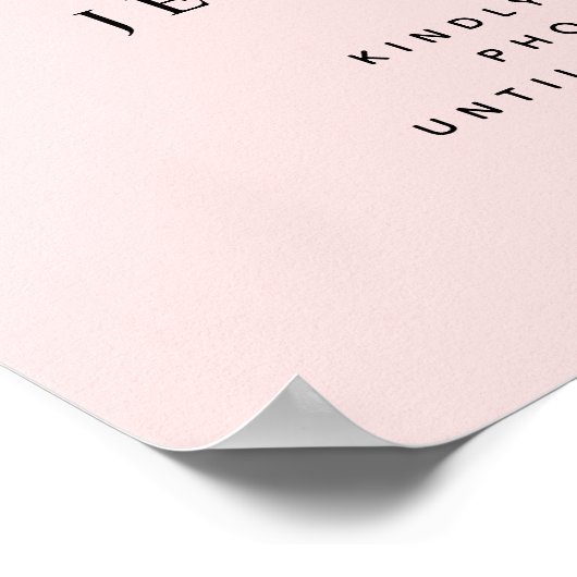 Blush roze Gold Glitter Unplugged Weduwverwelking Poster (Hoek)