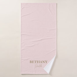 Blush roze Gold-naam Badhanddoek
