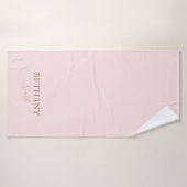 Blush roze Gold-naam Badhanddoek (Badhanddoek)