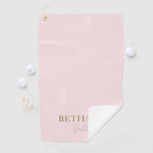 Blush roze Gold-naam Golfhanddoek (Insitu)