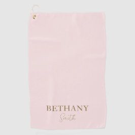 Blush roze Gold-naam Golfhanddoek