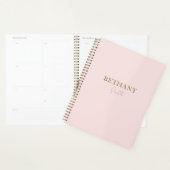 Blush roze Gold-naam Planner (Display)