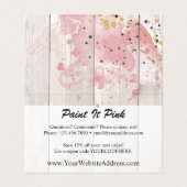 Blush Roze & Gold Paint op Rustisch Hout Hartelijk Kaart (Binnenkant ongevouwen)