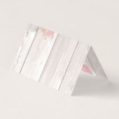 Blush Roze & Gold Paint op Rustisch Hout Hartelijk Kaart (Achterkant)