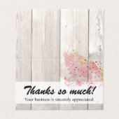 Blush Roze & Gold Paint op Rustisch Hout Hartelijk Kaart (Buitenkant ongevouwen)