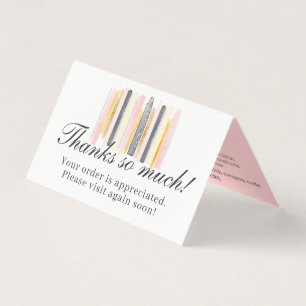Blush roze & Gold Paint Stroke Chic Hartelijk dank Kaart