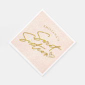  Blush roze & Gold Sweet 16-partij Servet (Hoek)