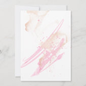 ** Blush roze goud Abstracte moderne bruiloft Kaart (Achterkant)