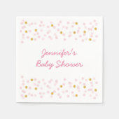 Blush Roze & Goud Baby shower Servet (Voorkant)