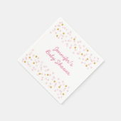 Blush Roze & Goud Baby shower Servet (Hoek)