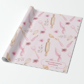 Blush Roze & Goud Bakken & Kookgerei Bakkerij Cadeaupapier (Uitgerold)