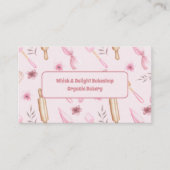 Blush Roze & Goud Bakken & Kookgerei Bakkerij Visitekaartje (Voorkant)