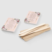 Blush Roze Goud Bloemen Trouwprogramma Fans Handwaaier (Niet-gemonteerd)