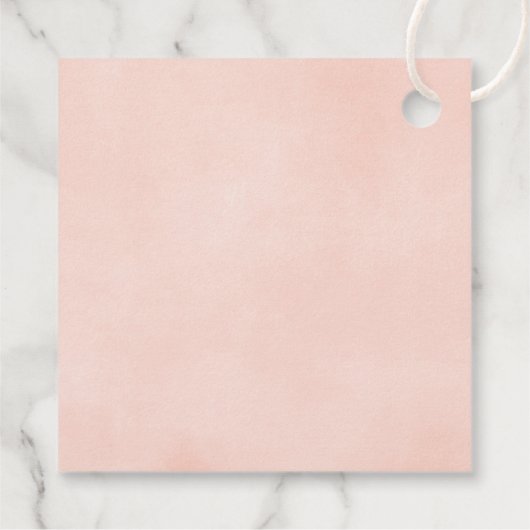 Blush roze goud bloemendoop eerste communie bedankjes labels (Achterkant)