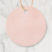 Blush roze goud bloemendoop eerste communie bedankjes labels (Achterkant)