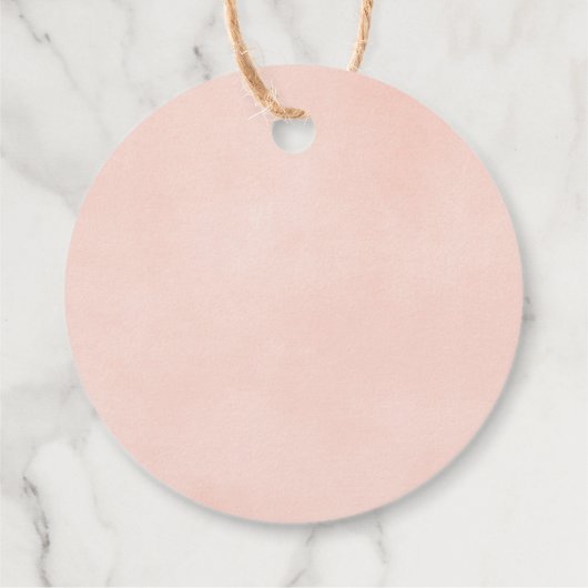 Blush roze goud bloemendoop eerste communie bedankjes labels (Achterkant)