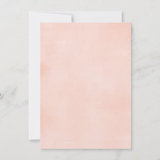 Blush roze goud bloemengroen waterverf elegant bedankkaart (Achterkant)