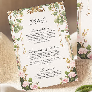 Blush Roze Goud  Bloementuin Details Kaart