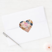 Blush Roze Goud Boho Bladeren Populaire Collectie Hart Sticker (Envelop)