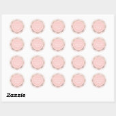 Blush Roze Goud Boho Bruiloft | Hartelijk dank Ronde Sticker (Vel)