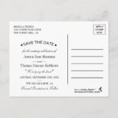 Blush Roze & Goud Confetti Bruiloft Save The Date Aankondigingskaart (Achterkant)