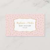 Blush Roze + goud confetti luier verloting ticket (Achterkant)