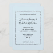 Blush Roze Goud Eenvoudig Chique Bruiloft Uitnodig Kaart (Voorkant / Achterkant)