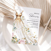 Blush Roze Goud Elegant Bloemen Vrijgezellenfeest Kaart