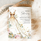 Blush Roze Goud Elegant Bloemen Vrijgezellenfeest Kaart