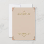 Blush Roze & Goud Elegante Chic Tafel Nummer Kaart (Achterkant)