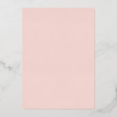 Blush roze & goud | Elegante vrouwen 40e verjaarda Folie Uitnodiging (Achterkant)