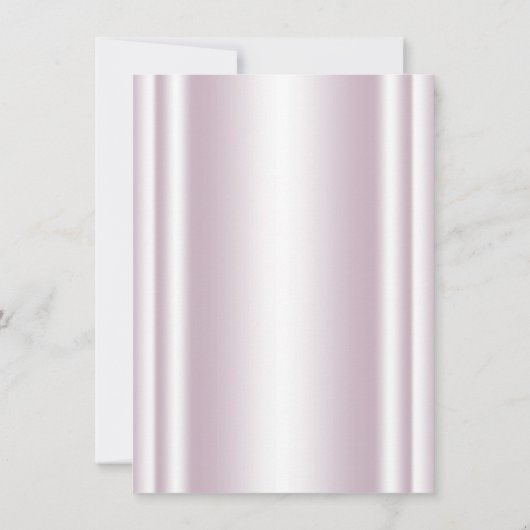 Blush Roze Goud Fancy Prinses Baby shower Kaart (Achterkant)