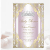 Blush Roze Goud Fancy Prinses Baby shower Kaart