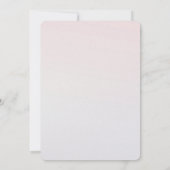 Blush Roze Goud Faux Glitter Sparkle Ombre Kaart (Achterkant)