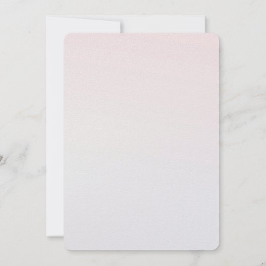 Blush Roze Goud Faux Glitter Sparkle Ombre Kaart (Achterkant)