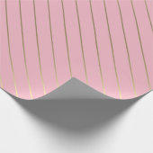 Blush Roze Goud Gestreepte Glam Glanzend Design St Cadeaupapier (Hoek)