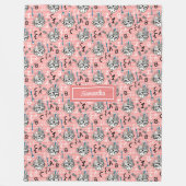 Blush roze & goud glitter terug naar school deken (Voorkant)