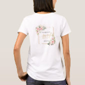 Blush roze goud groen 16 verjaardag eregast t-shirt (Achterkant)