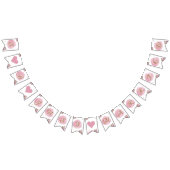 Blush Roze Goud Kalligrafie Bloemen Elegante Bruil Vlaggetjes (Alle)