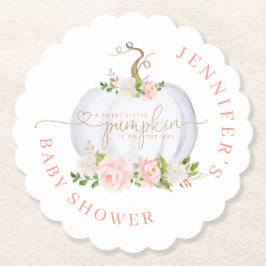 Blush roze goud Kleine pompoen Kartonnen Onderzetters