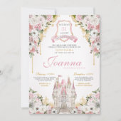 Blush Roze Goud Koninklijk Kasteel Prinses Quincea Kaart (Voorkant)